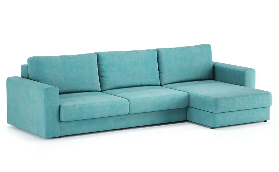 Диван угловой Ларсон 3М Nordic 71 аквамарин - 2